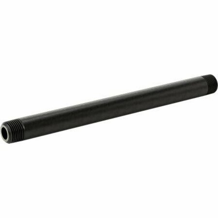 BSC PREFERRED Extra-Thick-Wall Black-Coated Steel Pipe Nipple Threaded on Both Ends 1/2 NPT 10 Long 7733K115